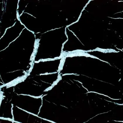 Amostra de mármore importado Nero Marquina