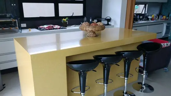 Foto 47 de 63: cozinha ou área gourmet executado pela Marmoraria Farina